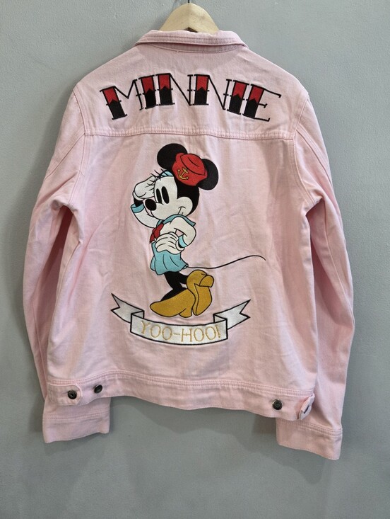 cakeworthy Jackets & Blazers - Disney Cakeworthy Pink Minnie Mouse Sailor Denim Jacket Adult Size Large
